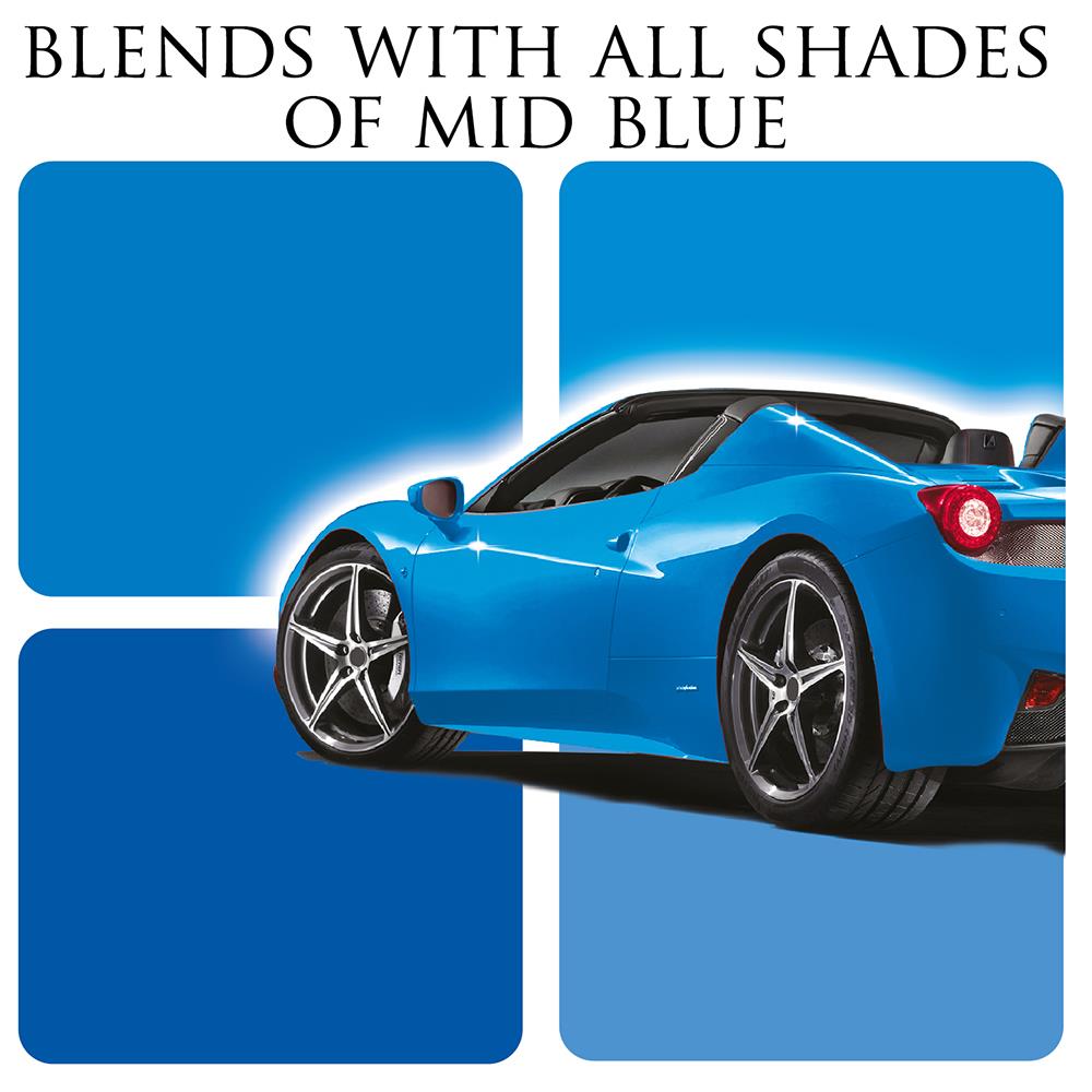 Blends with all shades of Mid Blue Paintwork