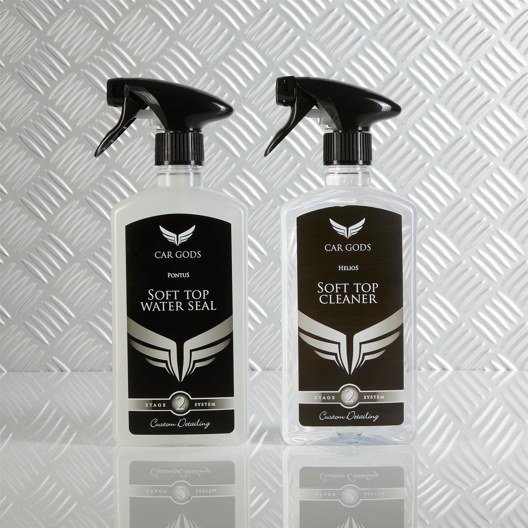 Soft Top Water Seal and Convertible Cleaner Bundle Car Gods