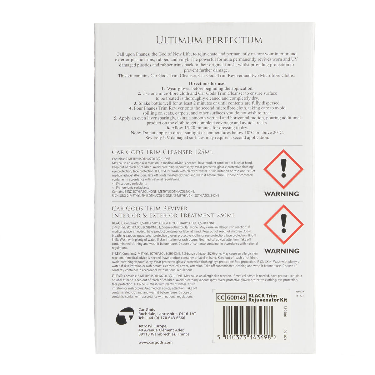 Interior & Exterior Trim Rejuvenator Kit - Black