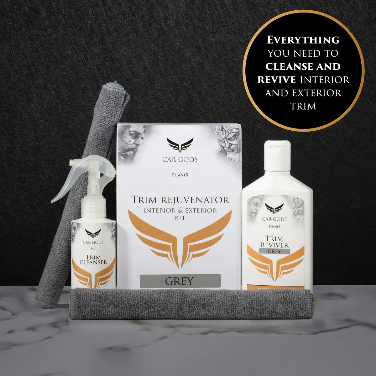 Interior & Exterior Trim Rejuvenator Kit - Grey