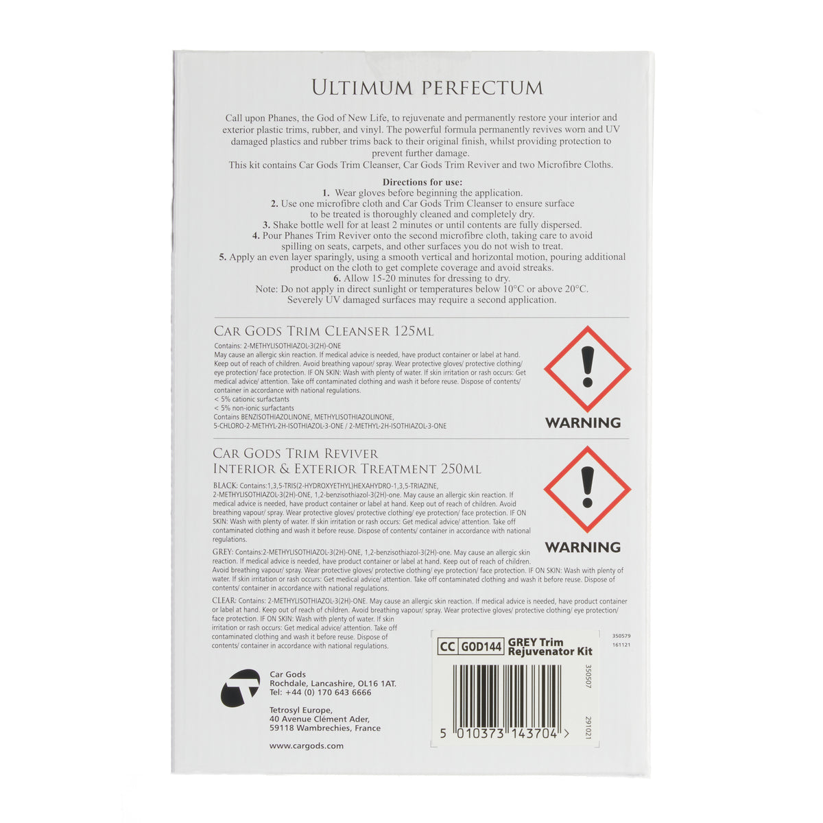Interior & Exterior Trim Rejuvenator Kit - Grey