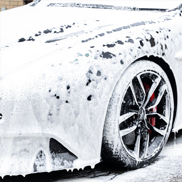 Leave snow foam to dissolve and soften dirt
