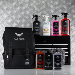 the full range of car detailing products included in the ceramic perfection kit