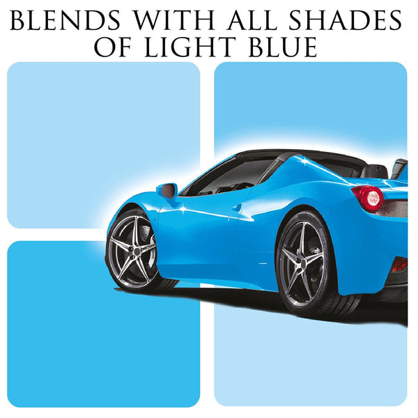 Blends with all shades of light blue paintwork