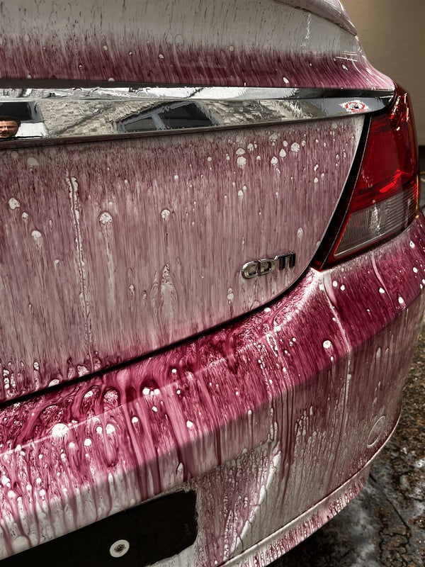 bleeding effect of iron fallout remover on a car
