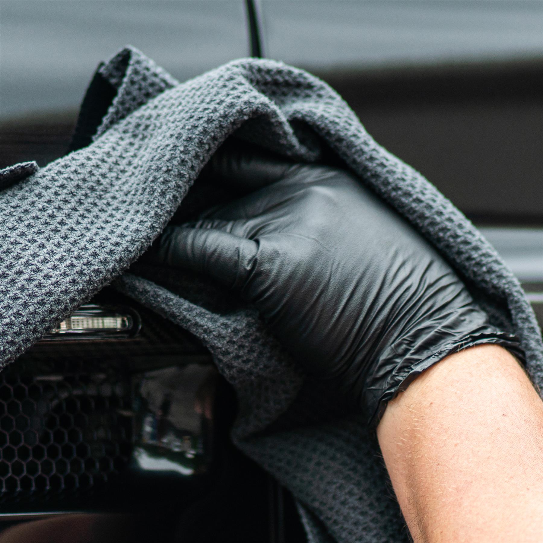 Wiping with Car Gods drying towel