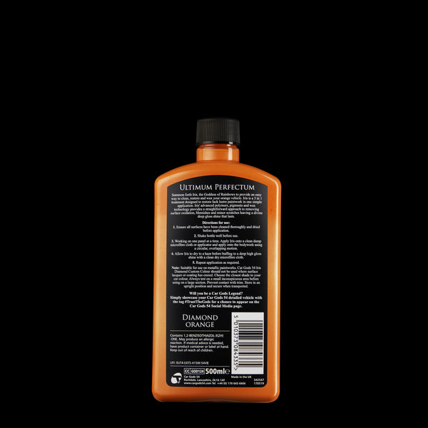Reverse bottle of Orange Car Polish