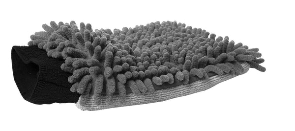 Hygeia wash mitt has a microfibre noodle side and a flat microfibre pad