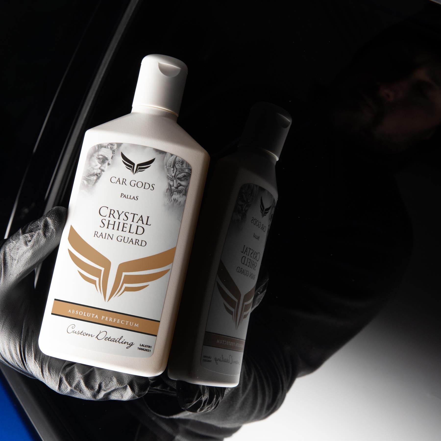 Apply crystal shield rain guard onto car windows