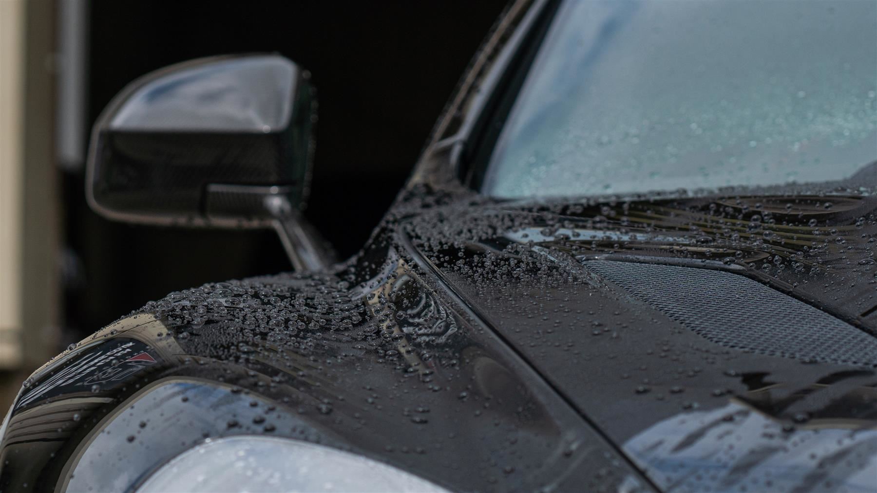 Beading after applying hybrid black ceramic wax